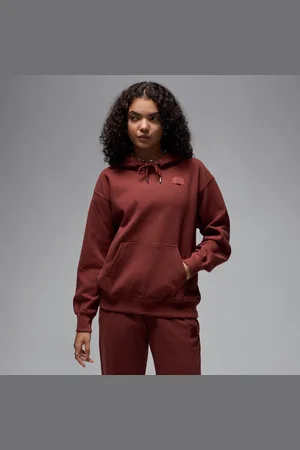 Jordan Flight Fleece vaffelstrikket hettegenser med satengfôr til dame