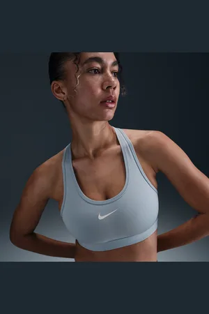 Nike Swoosh Medium Support sports-BH med innlegg til dame