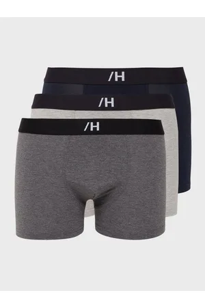 SELECTED Herre Underbukser - Slhmagnus 3-Pack Trunks B Lange underbukser Light Grey Melange Sky Captain Melange +