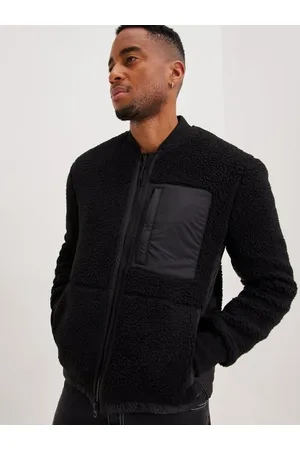 Superdry Herre Jakker - Vintage Sherpa Zip Thru Jakker Jet Black