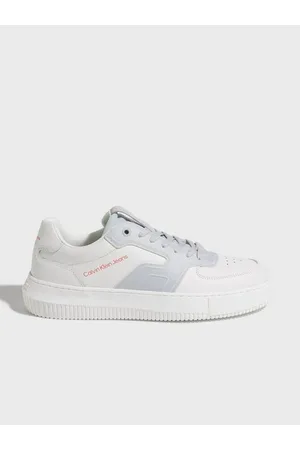Calvin Klein Chunky Cupsole High/Low Freq Sneakers White/Oyster Mushroom/Firecracker
