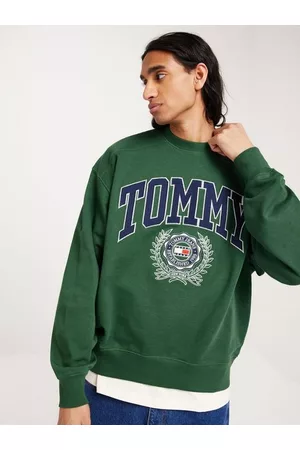 Tommy Hilfiger Herre Sweatshirts - Tjm Boxy College Graphic Crew Gensere Collegiate Green
