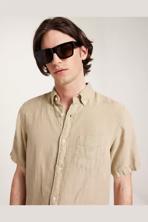 GANT Reg Ut Gmnt Dyed Linen Ss Shirt Linskjorter