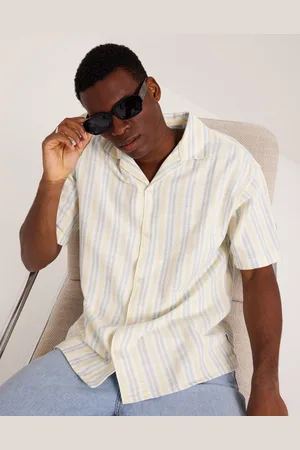 JACK & JONES Jorcabana Stripe Shirt Ss Sn Kortermede skjorter