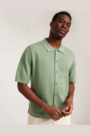 GANT Textured Cotton Ss Shirt Kortermede skjorter