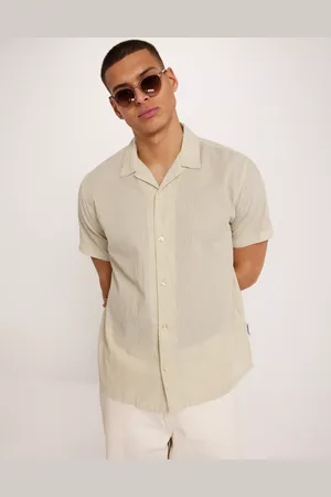 JACK & JONES Joreaster Palma Seersucker Shirt Ss Kortermede skjorter