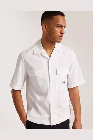 Calvin Klein Seersucker Ss Shirt Kortermede skjorter