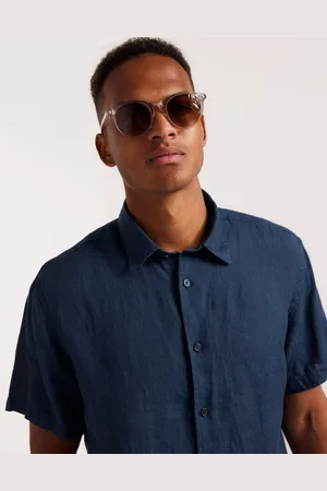 SELECTED Slhregkylian-Linen Shirt Ss Classic Linskjorter