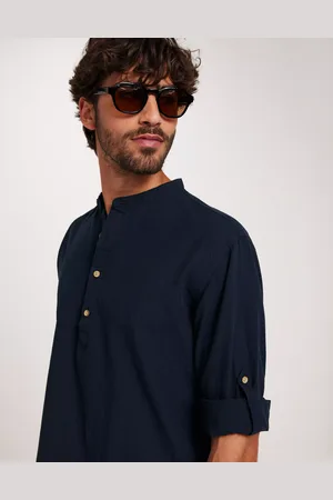 SELECTED Slhregnew-Linen Shirt Tunic Ls Band Kortermede skjorter