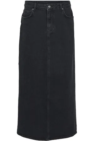 Object Denim Maksiskjørt