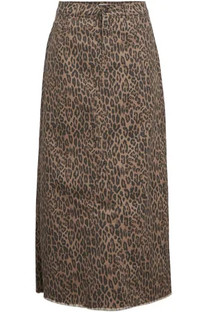 Object Leopardprint Maksiskjørt