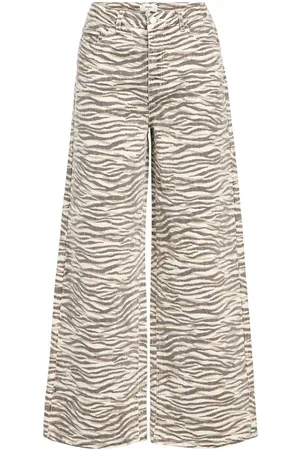 Object Printet Jeans Med Vid Passform