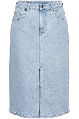 Object Denim Midiskjørt
