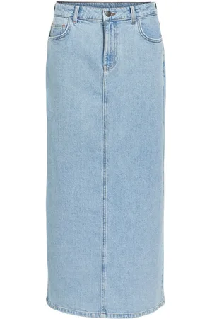 Object Denim Maksiskjørt