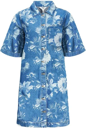 Object Printet Denimkjole