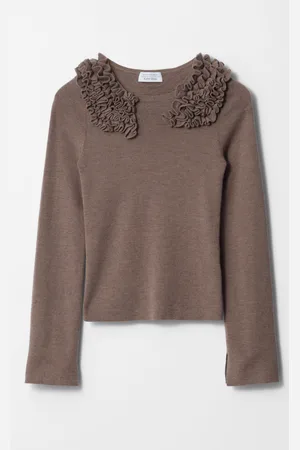 & OTHER STORIES Ruffled Merino-Blend Top