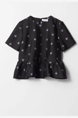 & OTHER STORIES Jacquard Peplum Top
