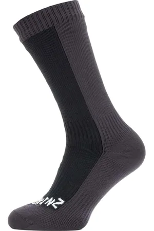 Sealskinz Waterproof Cold Weather Mid Length Sock Black/Grey