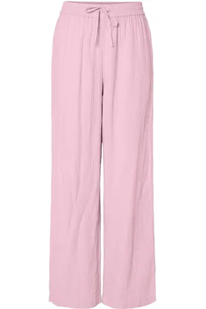 Pieces® Pcsastina Hw Muslin Bukser Med Vide Ben