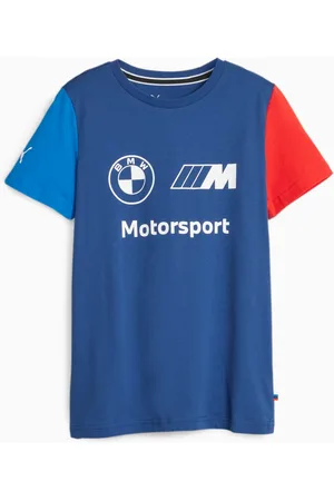 PUMA BMW M Motorsport Essentials Logo T-Shirt, Pro Blue/M Color, size 110, Clothing