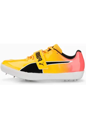 PUMA Evospeed High Jump 10 Track And Field Shoes, Sun Stream/Sunset Glow/Black, size 38