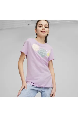 PUMA Classics Snflr Logo T-Shirt, , size 128, Clothing