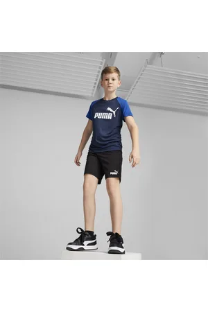 PUMA Polyester Youth Shorts Set, Dark Blue, size 104, Clothing