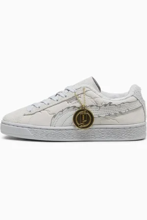 PUMA X One Piece Suede Straw Hat Luffy Sneakers Youth, Feather Grey/Platinum Grey, size 35,5, Accessories