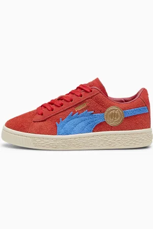 PUMA X One Piece Suede Buggy The Genius Jester Sneakers Kids, For All Time Red/Ultra Blue, size 27,5, Shoes