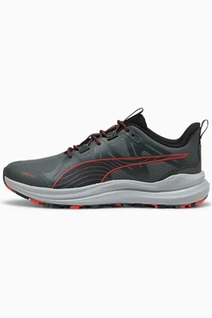 PUMA Reflect Lite Trail Running Shoes, Mineral Grey/Black/Active Red, size 36, Shoes