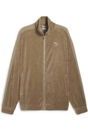 PUMA T7 Oversized Track Jacket Unisex, Beige, Size XS, Clothing