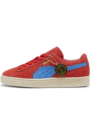 PUMA X ONE PIECE Suede Buggy the Genius Jester Sneakers Unisex, Red, Size 36, Shoes