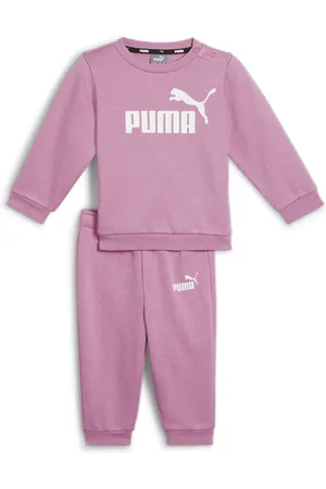 PUMA Essentials Minicats Crew Neck Jogger Suit Toddler Sweatshirt, Pink Sweatshirt, Size 2-4M Sweatshirt, Clothing