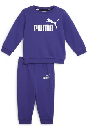 PUMA Essentials Minicats Crew Neck Jogger Suit Toddler Sweatshirt, Blue Sweatshirt, Size 1-2Y Sweatshirt, Clothing