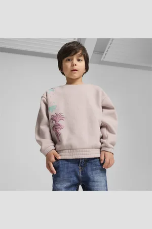 PUMA X TROLLS Graphic Crew Shirt Sweat Kids, Pink, Size 3-4Y, Clothing