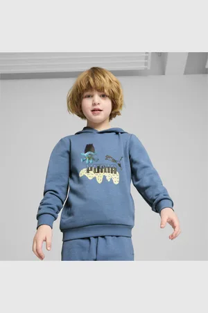 PUMA X TROLLS Hoodie Kids, Blue, Size 3-4Y, Clothing