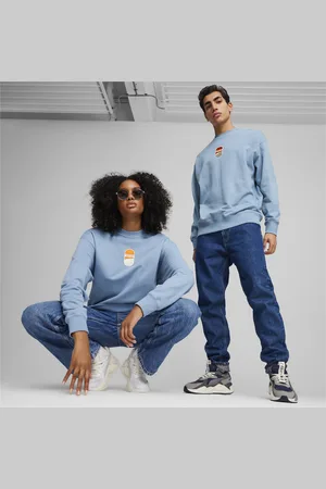 PUMA DOWNTOWN 180 Sweatshirt, Blue, Size XXL, Clothing