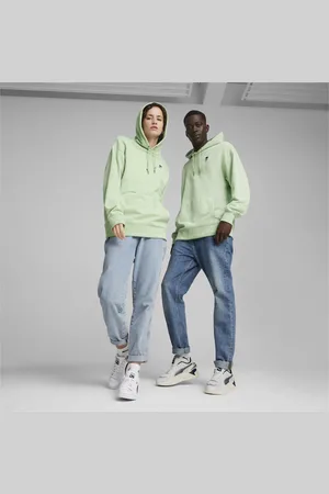 PUMA DOWNTOWN 180 Hoodie, Green, Size M, Clothing