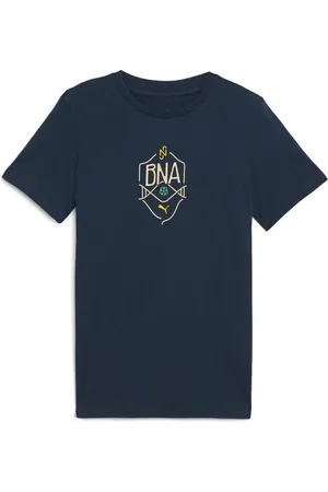 PUMA Neymar JR "BNA" Logo Tee Youth, Blue, Size 11-12Y, Clothing