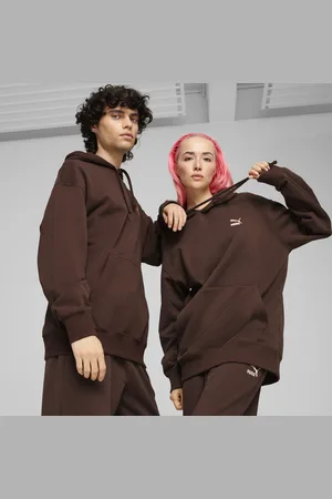 PUMA BETTER CLASSICS Hoodie, Brown, Size 4XL, Clothing