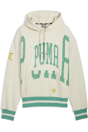 PUMA Getting Crafty Basketball Hoodie Unisex, White, Size M, Basketball