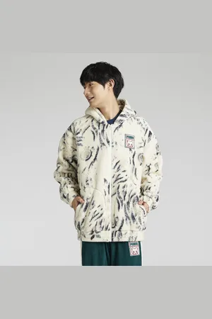 PUMA NEKO T7 Sherpa Hoodie Unisex, White, Size XL, Clothing