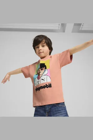 PUMA X PLAYMOBIL® Graphic Tee Kids, Pink, Size 1-2Y, Clothing