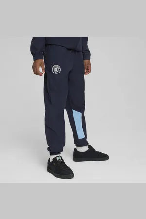 PUMA Manchester City ftbl ARCHIVE Pants Youth, Blue, Size 5-6Y, Clothing