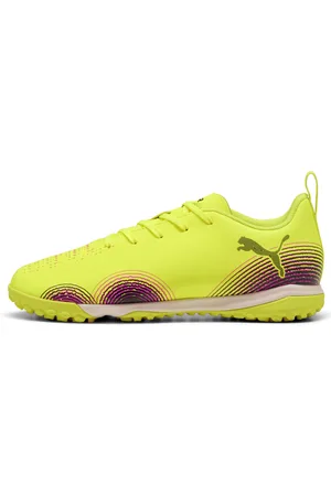 PUMA FUTURE 8 PLAY TT Mid Football Boots Youth, Yellow, Size 33, Shoes