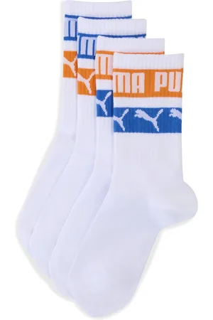 PUMA Crew Shirt Socks Youth (2-Pack), Blue, Size 27-30, Clothing
