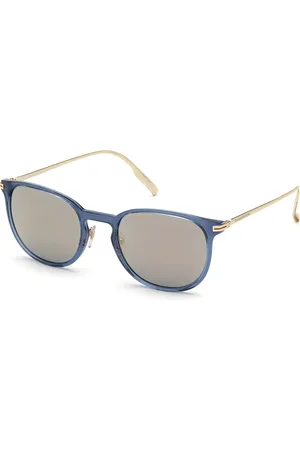 Ermenegildo Zegna EZ0136 90X Blå Solbriller Menn