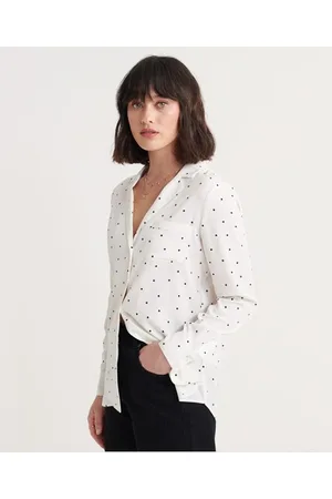 Superdry Blair-bluse med V-formet krage