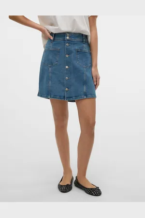 VERO MODA Vmpetra Høy Midje Kort Skjørt