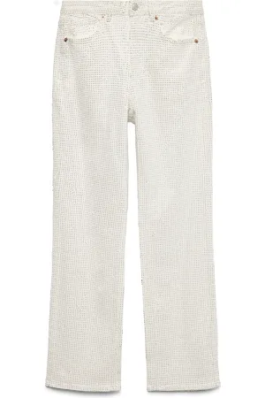 VERO MODA Vmtessa Høyt Snitt Wide Leg Fit Jeans